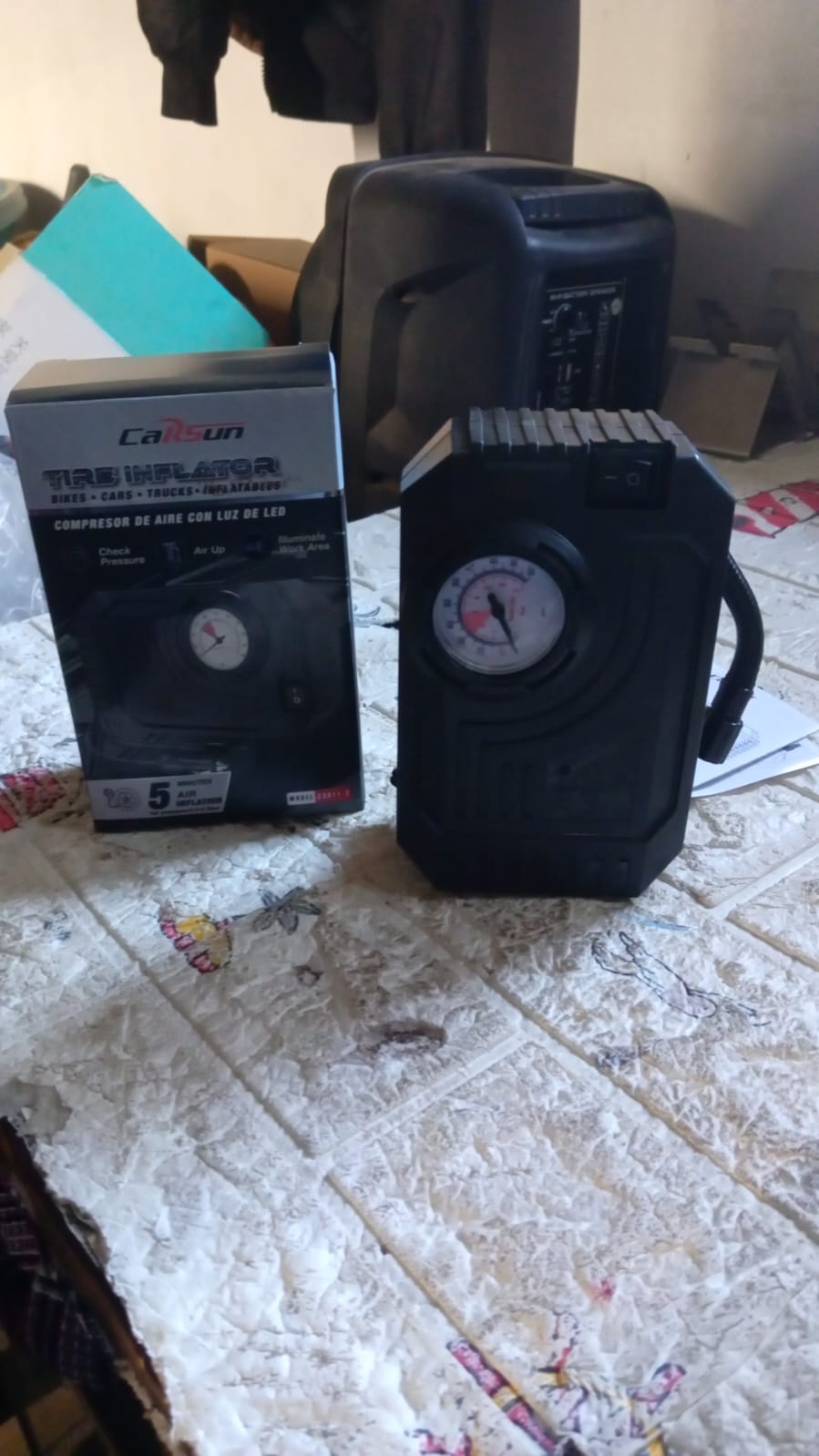 7586 Tire Inflator Portable Air Compressor 12V Small Air Pump for Car Tires Bicycle Balloons, Cars, Bike, Bicycles and Other Inflatables with LED Light (12V) 7586 Tire Inflator Portable Air Compressor 12V Small Air Pump for Car Tires Bicycle Balloons, Cars, Bike, Bicycles and Other Inflatables with LED Light (12V)